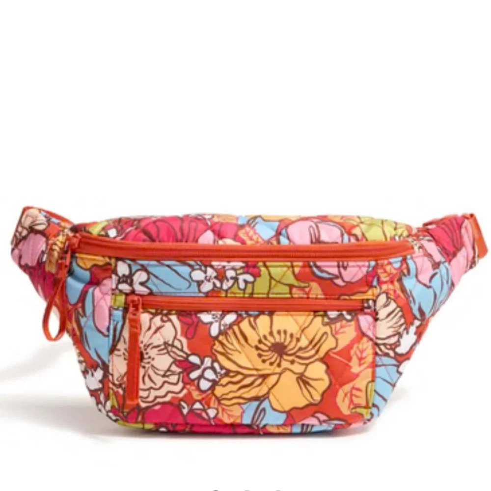 NWT Vera Bradley Large Belt Bag.  Long strap.  Midday Garden print.